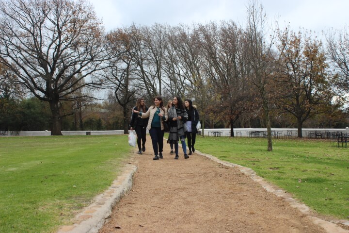 King's College students on a guided wine tour in Stellenbosch