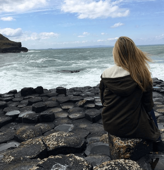 Lindsay at the Giants Causeway. 